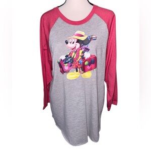 Disney Family Vacation 2019 Mickey Mouse Baseball Tee Size Large